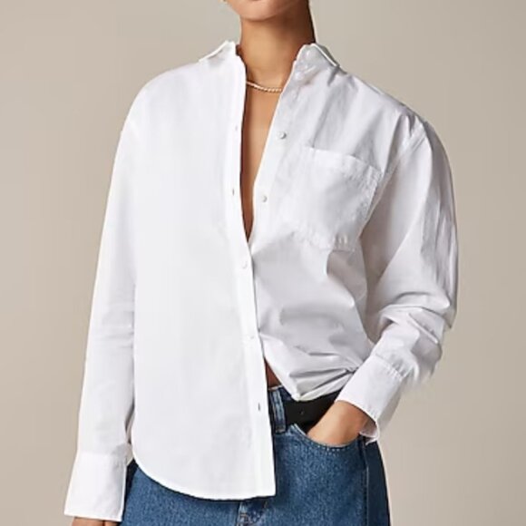 J. Crew Tall Garçon classic shirt in cotton poplin Size 6 Tall - Picture 1 of 11